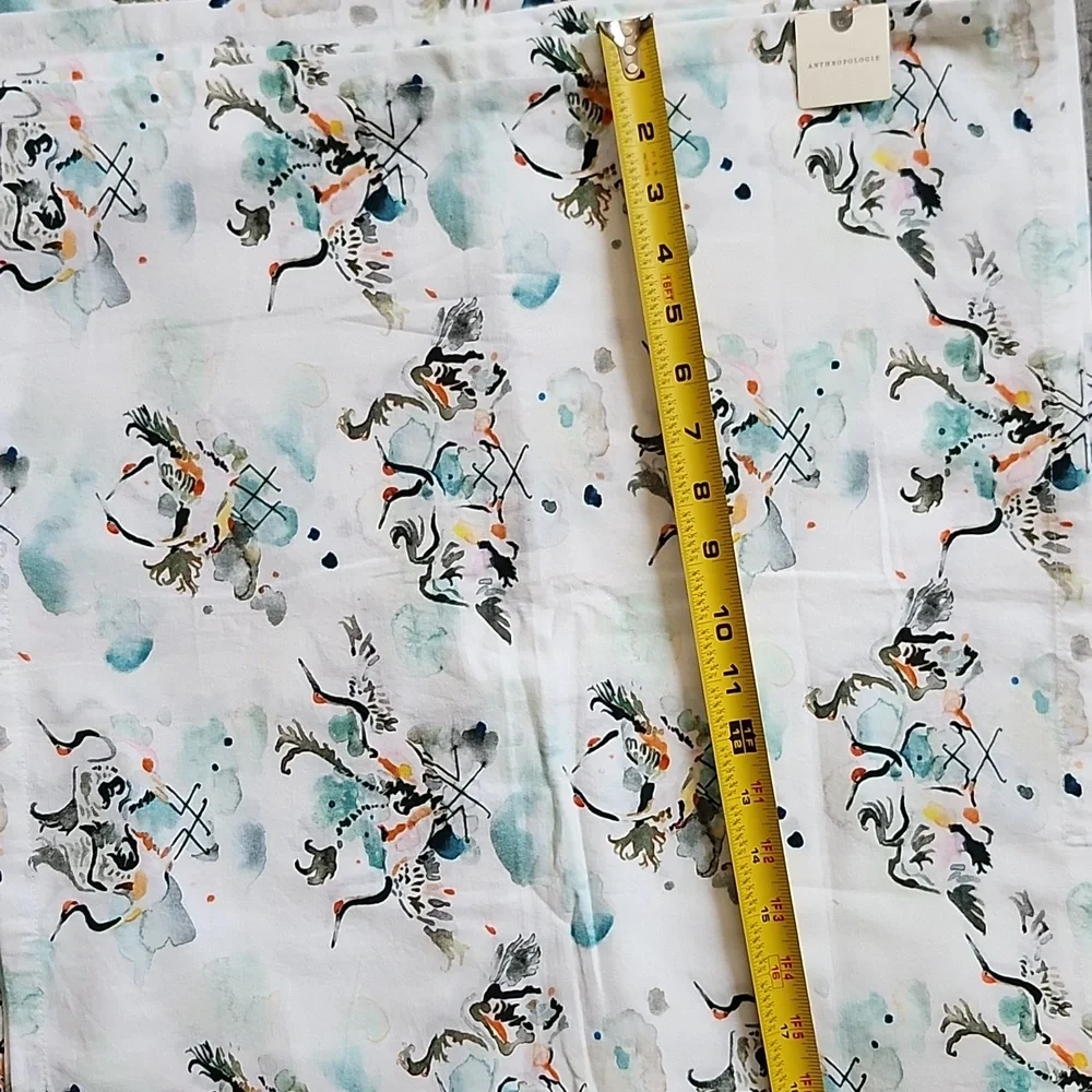 Anthropologie White and Multicolor Patterned Napkins Set Of 7 - Picture 5 of 10